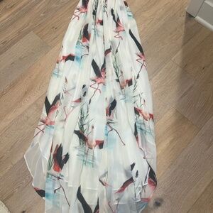 Heidi Merrick white printed float maxi dress - size O/S